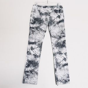 Miss Dinamit scratch abstract print jeans straight